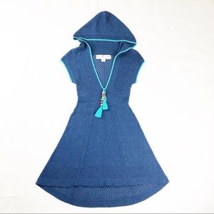 PROJECT E VINTAGE Boho Knit Dress with Hood